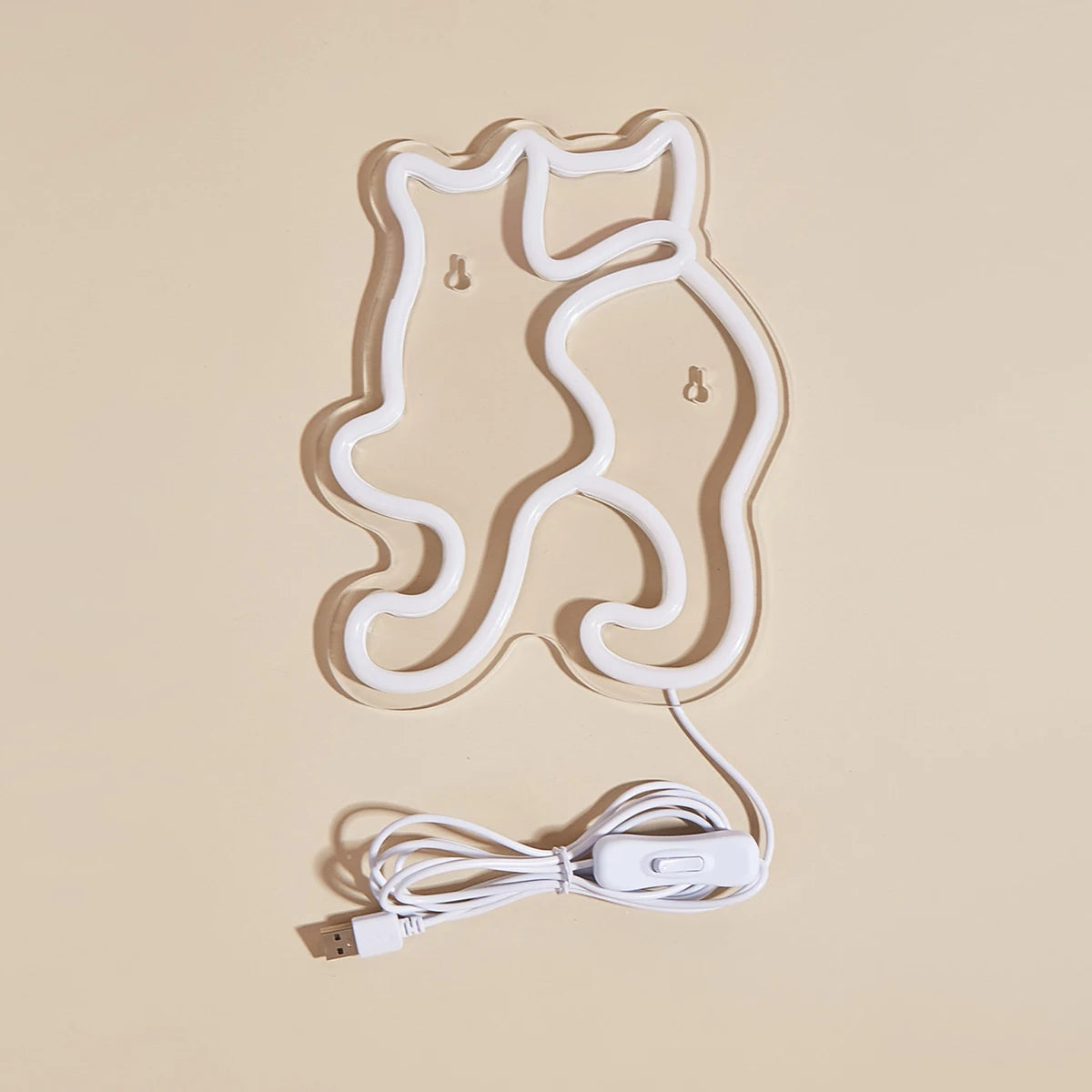 Chi-buy Cat LED Neon Sign USB Powered Neon Signs Night Light 3D Wall Art & Game Room Bedroom Living Room Decor Lamp Signs